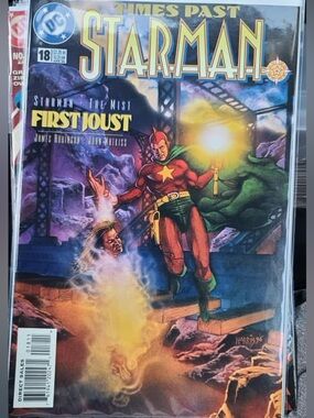 DC Starman Comic Cover — Red, Green & Gold Hero Illustration